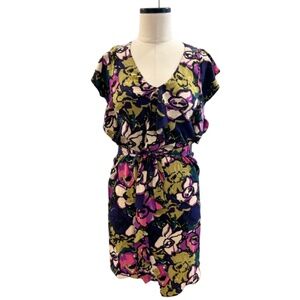 ARITZIA Wilfred Floral Silk Ruffle Dress Size 2